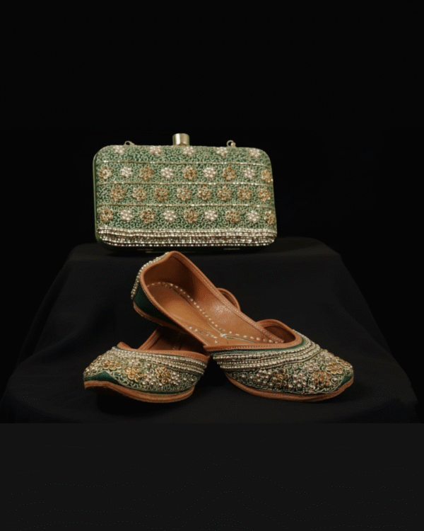 Green Jutti with Matching Clutch